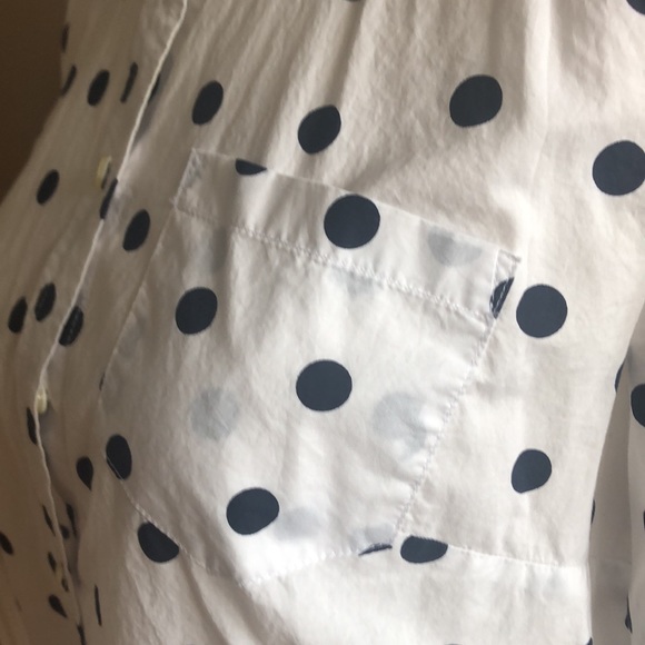 Talbots, XS, Blue Polka Dot blouse - Picture 5 of 6